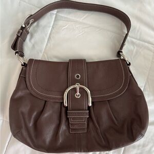 Coach F15204 Soho Leather Shoulder Bag – Chocolate Brown Buckle Y2K Vintage